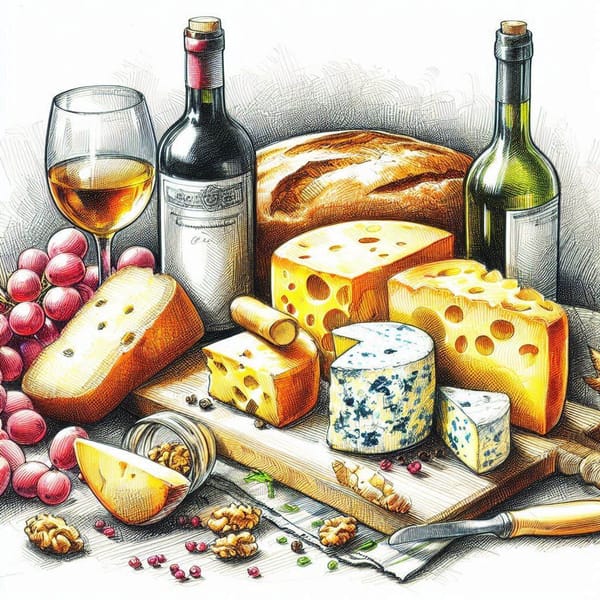 Friends, cheese, wine, and dogs